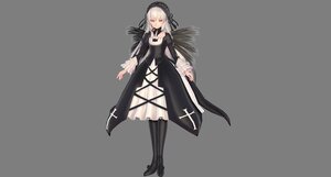 Rating: Safe Score: 0 Tags: 1girl bangs black_dress black_footwear black_ribbon black_wings boots closed_mouth dress flower frills full_body hairband image juliet_sleeves long_hair long_sleeves looking_at_viewer puffy_sleeves red_eyes ribbon rose silver_hair solo standing suigintou white_background wings User: admin