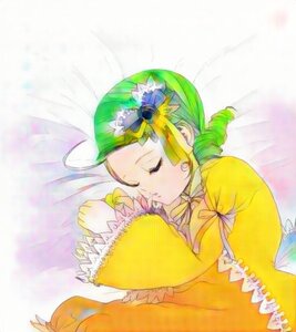 Rating: Safe Score: 0 Tags: 1girl blonde_hair closed_eyes dress drill_hair frills image kanaria long_sleeves lying pillow puffy_sleeves sleeping solo yellow_dress User: admin