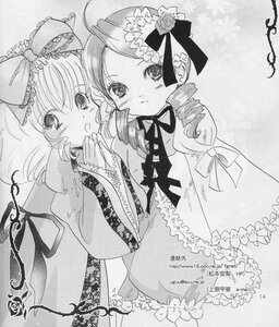 Rating: Safe Score: 0 Tags: 2girls blush bow dress drill_hair flower frills greyscale hair_bow hat hina_ichigo hinaichigo image kanaria long_hair long_sleeves looking_at_viewer monochrome multiple_girls pair ribbon rose shikishi tears traditional_media twintails User: admin