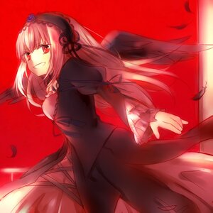 Rating: Safe Score: 0 Tags: 1girl bad_id bad_pixiv_id black_wings dress feathered_wings feathers flower frilled_sleeves frills gothic_lolita grin hairband image lolita_fashion lolita_hairband long_hair long_sleeves looking_at_viewer ni_you pair red_background red_eyes ribbon rose rozen_maiden shinku signature silver_hair smile solo suigintou very_long_hair wide_sleeves wings User: admin