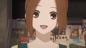 Rating: Safe Score: 0 Tags: 1girl :d bangs brown_eyes brown_hair close-up human looking_at_viewer open_mouth parted_bangs portrait saitou screenshot short_hair smile solo User: admin