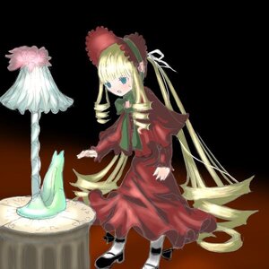 Rating: Safe Score: 0 Tags: 1girl blonde_hair blue_eyes blush bonnet bow bowtie capelet cup dress drill_hair full_body image long_hair long_sleeves red_dress shinku shoes solo standing teacup twin_drills twintails very_long_hair User: admin