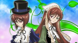 Rating: Safe Score: 0 Tags: brown_hair dress green_dress green_eyes hat heterochromia image long_hair long_sleeves looking_at_viewer multiple_girls multiple_views pair red_eyes ribbon siblings sisters souseiseki suiseiseki top_hat twins User: admin