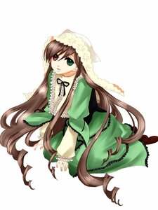 Rating: Safe Score: 0 Tags: 1girl brown_hair dress drill_hair frills full_body green_dress green_eyes heterochromia image long_hair long_sleeves looking_at_viewer red_eyes simple_background sitting solo suiseiseki twin_drills twintails very_long_hair white_background User: admin