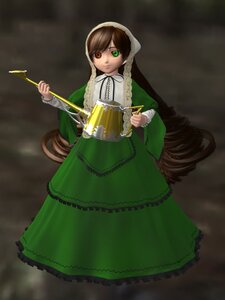 Rating: Safe Score: 0 Tags: 1girl brown_hair dress frills green_dress green_eyes heterochromia holding image long_hair long_sleeves looking_at_viewer red_eyes solo suiseiseki very_long_hair watering_can User: admin