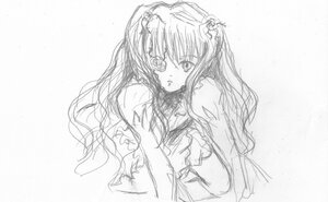Rating: Safe Score: 0 Tags: 1girl dress eyepatch flower greyscale hair_ornament image kirakishou long_hair long_sleeves looking_at_viewer monochrome rose simple_background sketch solo torn_clothes upper_body User: admin