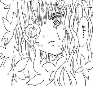 Rating: Safe Score: 0 Tags: 1girl bug butterfly close-up crying crying_with_eyes_open face flower greyscale image insect kirakishou long_hair monochrome rose sad simple_background solo tears white_background User: admin