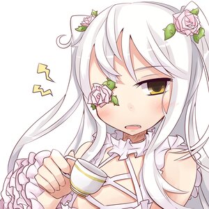 Rating: Safe Score: 0 Tags: 1girl blush cup dress flower frills hair_ornament image kirakishou long_hair open_mouth pink_flower pink_rose rose solo teacup white_hair yellow_eyes User: admin