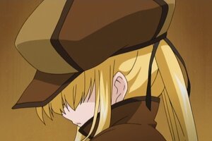 Rating: Safe Score: 0 Tags: 1girl blonde_hair brown_background brown_headwear close-up face hat image long_hair profile shinku solo User: admin