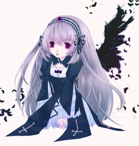 Rating: Safe Score: 0 Tags: 1girl black_dress black_wings dress feathers flower frills hairband image lolita_hairband long_hair long_sleeves looking_at_viewer open_mouth petals pink_eyes ribbon rose silver_hair solo suigintou very_long_hair wings User: admin