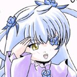 Rating: Safe Score: 0 Tags: 1girl bangs barasuishou blue_ribbon eyebrows_visible_through_hair face hair_between_eyes hair_ornament hair_ribbon image looking_at_viewer open_mouth portrait ribbon simple_background solo traditional_media white_background yellow_eyes User: admin