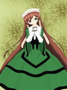 Rating: Safe Score: 0 Tags: 1girl brown_hair dress frills green_dress green_eyes hat head_scarf heterochromia image long_hair long_sleeves looking_at_viewer red_eyes solo standing suiseiseki twintails very_long_hair User: admin