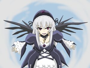 Rating: Safe Score: 0 Tags: 1girl :d black_ribbon black_wings detached_collar dress flower frills hairband image juliet_sleeves long_hair long_sleeves looking_at_viewer open_mouth pink_eyes silver_hair solo suigintou wings User: admin