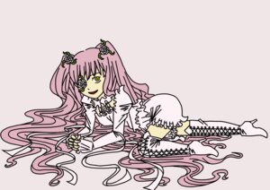 Rating: Safe Score: 0 Tags: 1girl boots cross-laced_footwear flower hair_ornament high_heels image kirakishou knee_boots lace-up_boots long_hair lying pink_hair rose smile solo very_long_hair white_footwear yellow_eyes User: admin