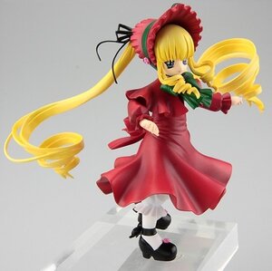 Rating: Safe Score: 0 Tags: 1girl bangs black_footwear blonde_hair blue_eyes bonnet bow bowtie doll dress drill_hair full_body long_hair long_sleeves looking_at_viewer looking_back red_dress shinku shoes solo standing twintails User: admin
