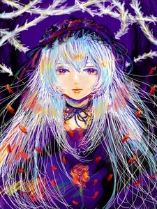 Rating: Safe Score: 0 Tags: 1girl dress feathers flower hairband image long_hair looking_at_viewer red_eyes solo suigintou User: admin