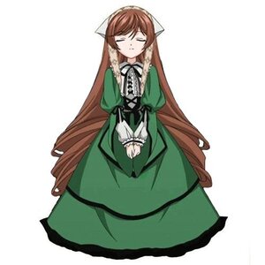 Rating: Safe Score: 0 Tags: 1girl brown_hair closed_eyes closed_mouth dress full_body green_dress image long_hair long_sleeves ribbon simple_background solo suiseiseki v_arms very_long_hair white_background User: admin