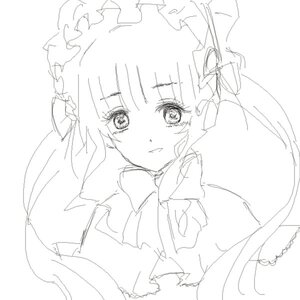 Rating: Safe Score: 0 Tags: 1girl bangs blush bow closed_mouth eyebrows_visible_through_hair frilled_hairband greyscale image long_hair looking_at_viewer monochrome ribbon shinku simple_background sketch solo upper_body white_background User: admin