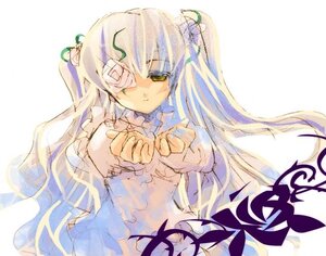 Rating: Safe Score: 0 Tags: 1girl dress flower frills image kirakishou long_hair long_sleeves looking_at_viewer puffy_sleeves simple_background solo upper_body white_background yellow_eyes User: admin