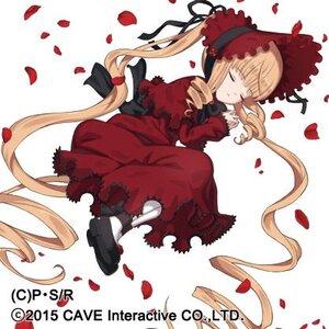 Rating: Safe Score: 0 Tags: 1girl blonde_hair bonnet closed_eyes dress drill_hair flower image long_hair long_sleeves on_side petals red_dress rose rose_petals shinku solo twintails very_long_hair User: admin