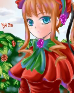 Rating: Safe Score: 0 Tags: 1girl blonde_hair blue_eyes blush dress drill_hair flower heart image long_hair pink_flower pink_rose purple_rose red_flower red_rose rose shinku sidelocks solo thorns twintails upper_body User: admin