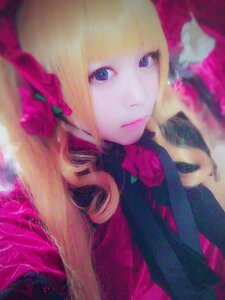 Rating: Safe Score: 0 Tags: 1girl bangs blonde_hair blue_eyes choker closed_mouth flower hair_flower hair_ornament lips looking_at_viewer portrait rose shinku solo User: admin