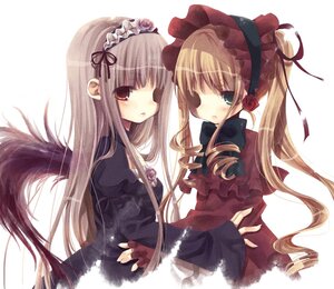 Rating: Safe Score: 0 Tags: 2girls auto_tagged bad_id bad_pixiv_id blonde_hair bonnet dress drill_hair flower frills green_eyes hairband image long_hair long_sleeves looking_at_viewer multiple_girls one-eyed pair red_eyes ringo_komachi rose rozen_maiden shinku silver_hair simple_background suigintou twin_drills twintails white_background wings User: admin