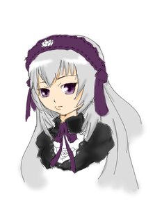 Rating: Safe Score: 0 Tags: 1girl closed_mouth dress frills image long_hair looking_at_viewer purple_eyes ribbon silver_hair simple_background solo suigintou upper_body white_background User: admin