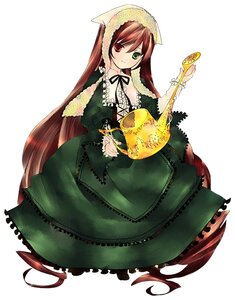 Rating: Safe Score: 0 Tags: 1girl brown_hair dress frills full_body green_dress green_eyes heterochromia image long_hair long_sleeves looking_at_viewer red_eyes simple_background solo suiseiseki very_long_hair watering_can white_background User: admin