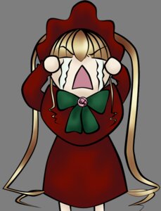 Rating: Safe Score: 0 Tags: 1girl blonde_hair border bow bowtie cat_tail crying dress long_hair long_sleeves multiple_cosplay red_dress solo tagme tail tears User: admin