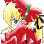 Rating: Safe Score: 0 Tags: 1girl blonde_hair blue_eyes hat image shinku solo User: admin