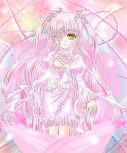 Rating: Safe Score: 0 Tags: 1girl dress eyepatch flower frills hair_flower hair_ornament image kirakishou long_hair long_sleeves looking_at_viewer pink_hair puffy_sleeves rose smile solo very_long_hair yellow_eyes User: admin