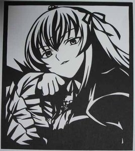 Rating: Safe Score: 0 Tags: 1girl black_border dress greyscale hair_ribbon image long_sleeves looking_at_viewer monochrome ribbon shikishi solo suigintou traditional_media upper_body User: admin