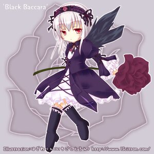 Rating: Safe Score: 0 Tags: 1girl bangs black_dress black_footwear black_wings boots dress flower frills full_body hairband image knee_boots long_hair long_sleeves looking_at_viewer puffy_sleeves red_eyes rose silver_hair solo standing suigintou wings User: admin