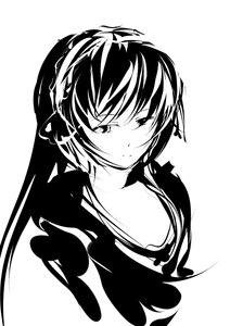 Rating: Safe Score: 0 Tags: 1girl blush closed_mouth greyscale image long_hair looking_at_viewer monochrome simple_background sketch smile solo suigintou upper_body white_background User: admin