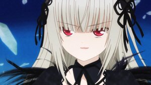 Rating: Safe Score: 0 Tags: 1girl bangs black_dress black_ribbon black_wings dress eyebrows_visible_through_hair flower image long_hair looking_at_viewer parted_lips red_eyes ribbon rose silver_hair solo suigintou wings User: admin