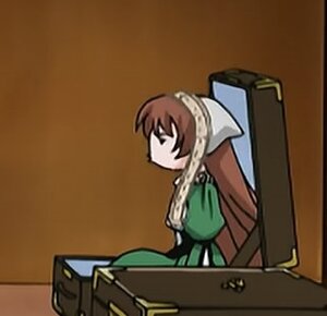 Rating: Safe Score: 0 Tags: 1girl apron box brown_hair cardboard_box computer dress green_dress head_scarf image in_box in_container long_hair long_sleeves solo suiseiseki very_long_hair User: admin