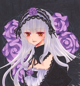 Rating: Safe Score: 0 Tags: 1girl bad_id bad_pixiv_id bangs dress flower frills gothic_lolita hairband image lilyvanilla lolita_fashion lolita_hairband long_hair looking_at_viewer night night_sky pink_rose purple_flower purple_rose red_eyes red_flower red_rose rose rozen_maiden silver_hair sky smile solo space star_(sky) starry_background starry_sky suigintou traditional_media wings User: admin