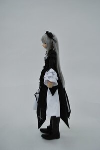 Rating: Safe Score: 0 Tags: 1girl bangs black_dress black_footwear black_ribbon boots closed_mouth doll dress full_body grey_background hairband high_heel_boots high_heels long_hair long_sleeves profile ribbon solo standing suigintou very_long_hair User: admin