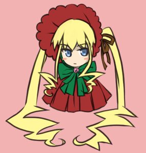 Rating: Safe Score: 0 Tags: 1girl auto_tagged blonde_hair blue_eyes blush bonnet bow bowtie capelet dress full_body green_bow image long_hair long_sleeves looking_at_viewer pink_background red_dress shinku simple_background solo standing twintails very_long_hair User: admin