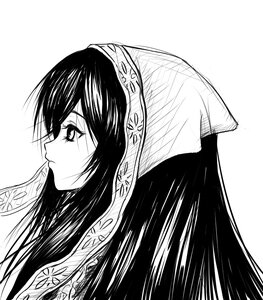 Rating: Safe Score: 0 Tags: 1girl bangs closed_mouth image long_hair monochrome profile simple_background solo suiseiseki white_background User: admin