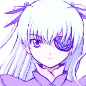 Rating: Safe Score: 0 Tags: 1girl bangs barasuishou hair_ribbon image long_hair looking_at_viewer portrait purple_theme ribbon simple_background solo white_background User: admin