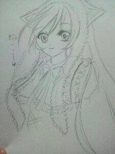 Rating: Safe Score: 0 Tags: 1girl image monochrome sketch solo suiseiseki traditional_media User: admin