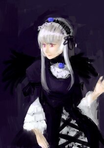 Rating: Safe Score: 0 Tags: 1girl black_dress black_wings dress frills hairband image long_hair long_sleeves looking_at_viewer pink_eyes red_eyes silver_hair solo suigintou wings User: admin