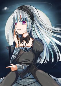 Rating: Safe Score: 0 Tags: 1girl black_dress dress frills gothic_lolita hairband image juliet_sleeves lolita_fashion lolita_hairband long_hair long_sleeves looking_at_viewer pink_eyes puffy_sleeves ribbon silver_hair smile solo suigintou User: admin