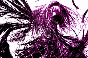 Rating: Safe Score: 0 Tags: 1girl dress hairband image long_hair looking_at_viewer monochrome solo suigintou wings User: admin