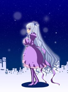 Rating: Safe Score: 0 Tags: 1girl barasuishou dress image long_hair night night_sky sky solo star_(sky) starry_sky very_long_hair User: admin