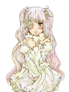 Rating: Safe Score: 0 Tags: 1girl blush dress eyepatch flower frills hair_ornament image kirakishou long_hair long_sleeves pink_hair rose sitting solo two_side_up very_long_hair wavy_hair white_dress yellow_eyes User: admin