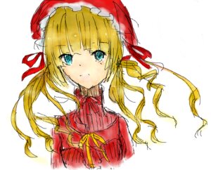 Rating: Safe Score: 0 Tags: 1girl bangs blonde_hair blue_eyes blush bonnet bow drill_hair image long_hair looking_at_viewer ribbon shinku simple_background solo twin_drills twintails upper_body white_background User: admin