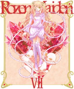 Rating: Safe Score: 0 Tags: 1girl auto_tagged blonde_hair boots dress frills full_body green_eyes hair_ornament image kirakishou knee_boots long_hair solo User: admin